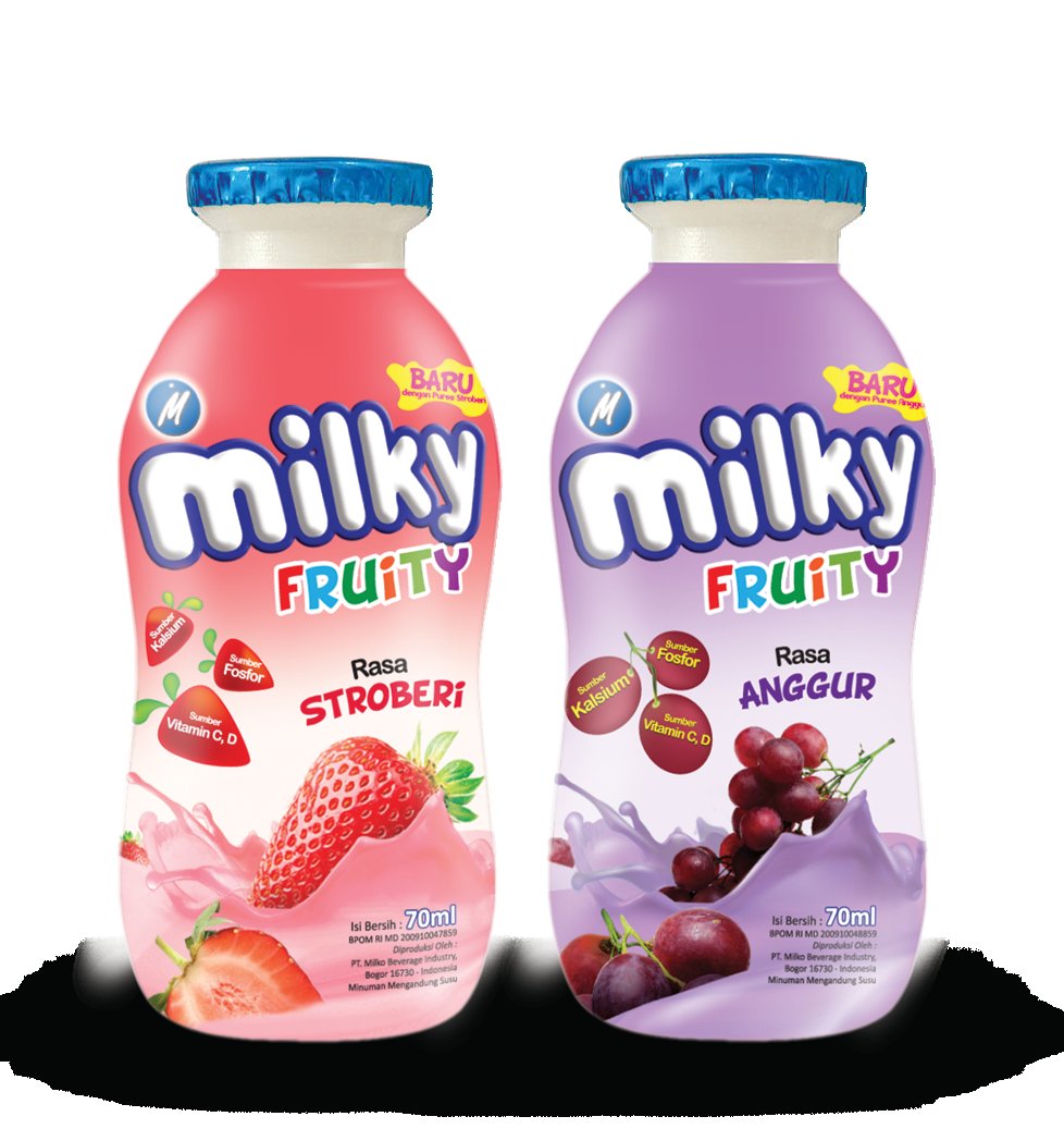 Jual Milko Milky Fruity Strawberry Minuman Susu 70 mL 10 botol Source. Milky .
